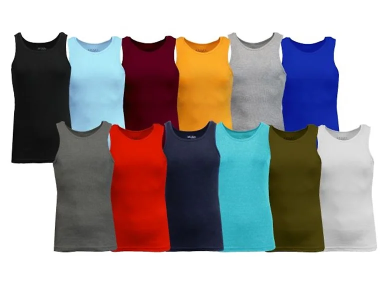 3 or 5PK Men's Heavyweight Ribbed Tank Top