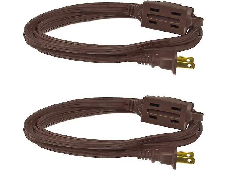 Clear Power 2pk 6ft 16/2, 3 Outlet Indoor Cords