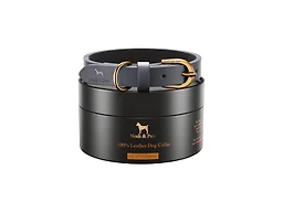 NOAH & PAW CR-LE-DB-M M NOAH & PAW Dog Collar Dark B