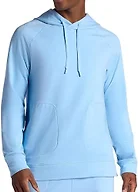 Gaiam Men's Lotus Oblong Hoodie, Relaxed Fit, Stretch Heavyweight Terry Material, Placid Blue, Medium