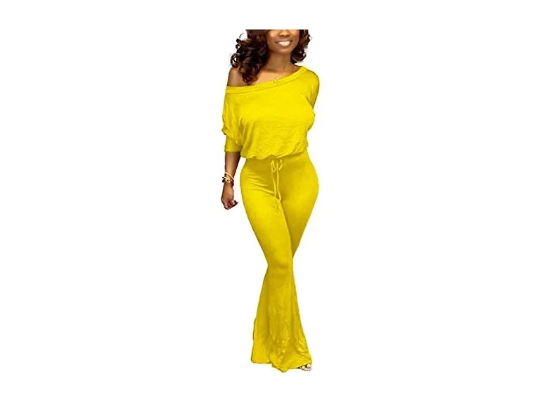 Aro Lora Women (XL) Sexy One Shoulder Long Romper