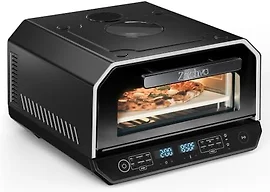 13-in-1 Indoor Pizza Oven, Top Viewing Window, Expert Mode: 5 Pies/30 Min