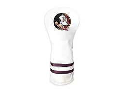 Team Golf NCAA Florida State Seminoles White Vintage Fairway Head Cover White Vintage Fairway Golf Club Headcover, Form Fitting Design, Retro Design