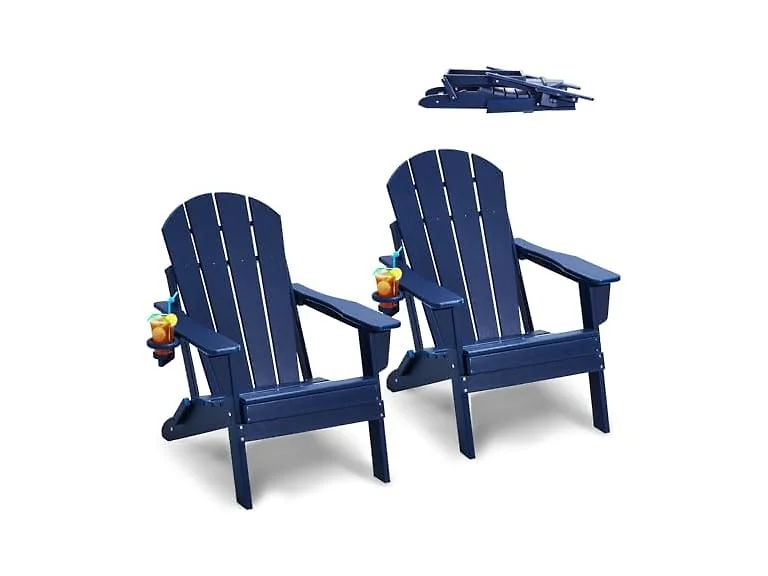 Adirondack Chair Plastic, Set of 2 All-Weather