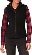 Amazon Essentials Women's Plus Size Full-Zip Polar Fleece Vest, Black, 6X