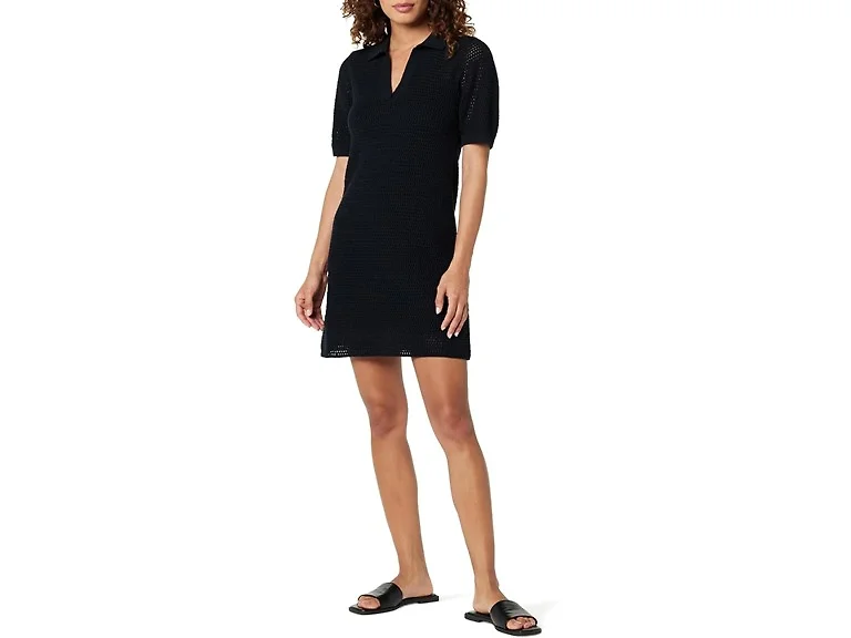 The Drop Women (XS) Melia Collared Crochet Dress