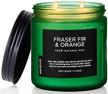 M&Sense Fraser Fir Orange Scented Candles Non Toxic for Christmas Decor 70H