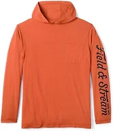 Field & Stream Men's Roll Cast Performance Hoodie with drirelease®, Orange, X-Large