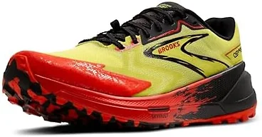 Brooks Catamount 3 Men's Shoes Acid Lime/Cherry Tomato/Black Size 9.5