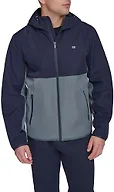 Champion Men's Performance Windbreaker Rain Jacket with Hood, Peacoat/Stormy Weather, Small