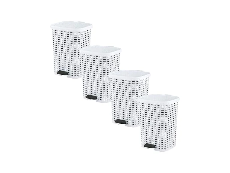 Superio 3 Gal Step-On Trash Can White 3