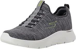 Skechers Men's Go Walk Flex Ultra, Grey/Lime, 15