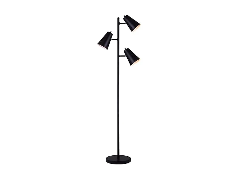 ORLI 3 Light Floor Lamp Matte Black Fini