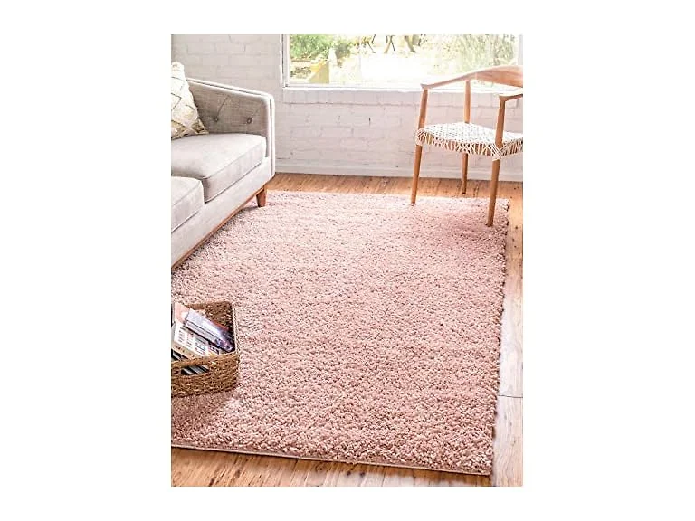 Unique Loom Davos Shag 5'3x8' Dusty Rose