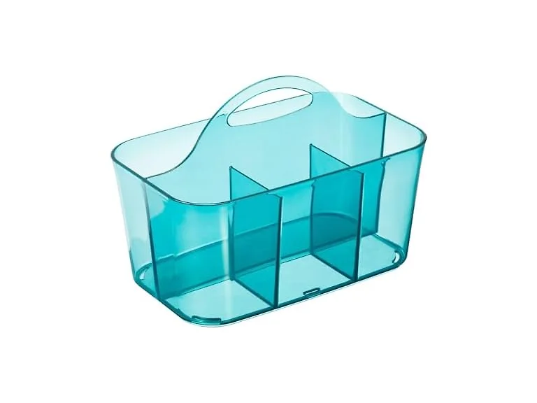 mDesign Small Plastic Shower/Bath Storage Org