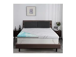 4 Inch Queen Size Firm Mattress Topper with Silk Cover, Premium Cooling Gel+ Bamboo High-Density Memory Foam Mattress Topper, for Pain Relief