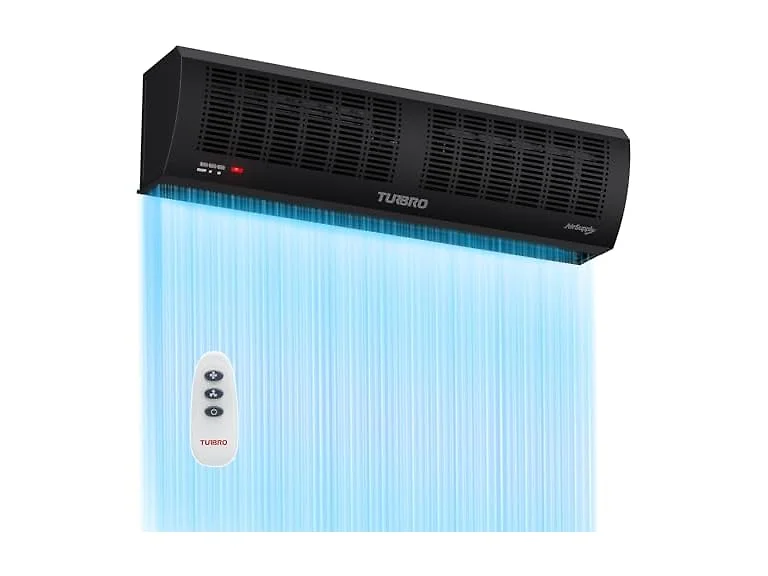 TURBRO 36 in Air Curtain Fan, Black