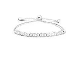Yeidid Italian 925 Sterling Silver Adjustable Beaded Slider Bracelet