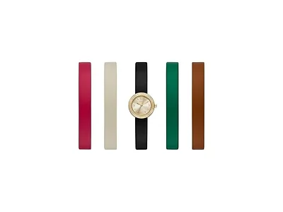 Folio Ladies' Three-Hand Black Strap Watch