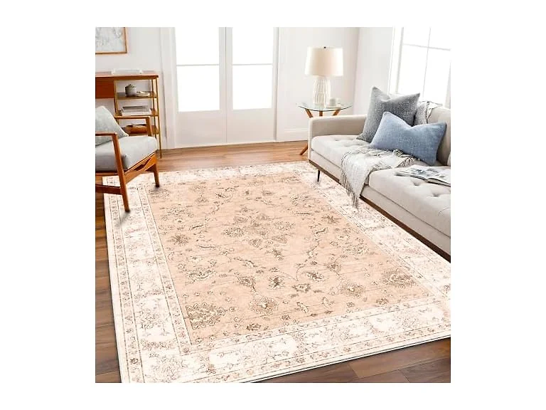 CHAMPLANT Pink/Yellow Area Rug 6'x9'