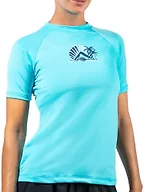 Kanu Surf Women's Breeze UPF 50+ Short Sleeved Active Rashguard & Workout Top, Alyssa Aqua, Medium