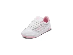 Vans Unisex Upland Shoe, Leather White/Pink, 4/5.5