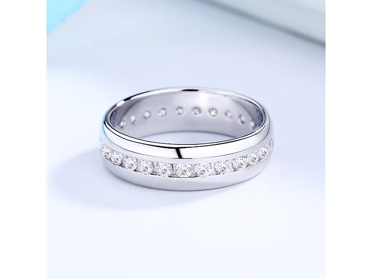 Channel Set Crystal Band