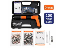 Mini Steel Nail Gun Kit w/ Case & Nails