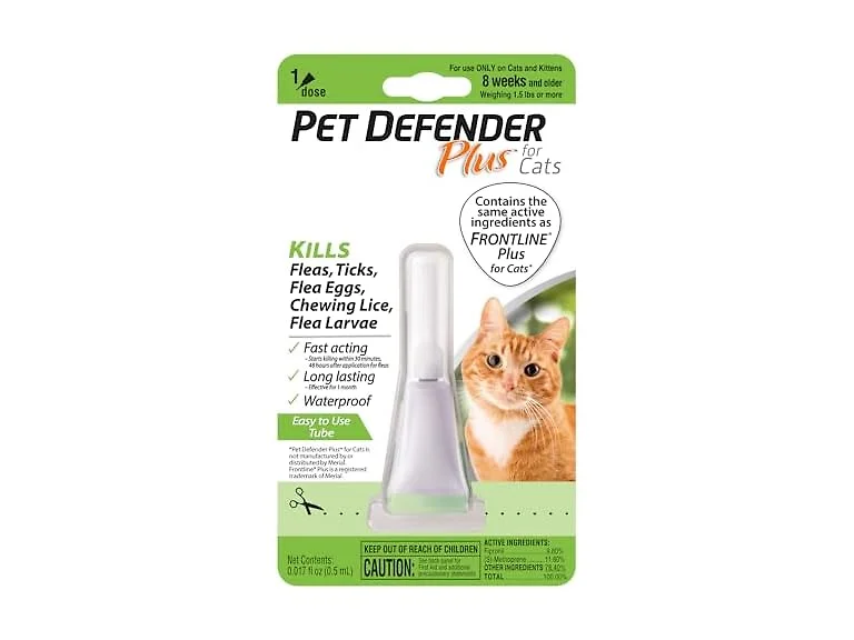 Pet Defender Plus for Cats & Kittens Flea & Tick Topical