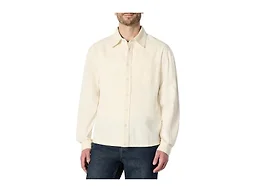 Amazon Essentials Men's Modern Oversized-Fit Denim Button-Down Shirt, Ecru, X-Small