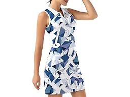 FKEEP Womens Soft Tennis Dress, 20 White Squares, Medium US