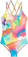 Kanu Surf Girls, Reese UPF 50 Beach Sport Criss-Cross One Piece Swimsuit, Isabel Multi, 14