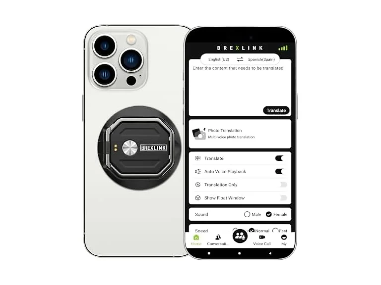 BrexLink 3-in-1 AI Translator Recorder, Language
