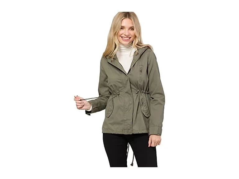 Design By Olivia Women (XL) Military Anorak Hoodie