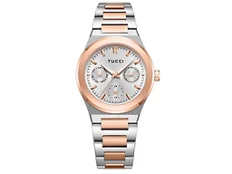 BIONDO/ WATCH /ROSE + SILVER STAINLESS STEEL
