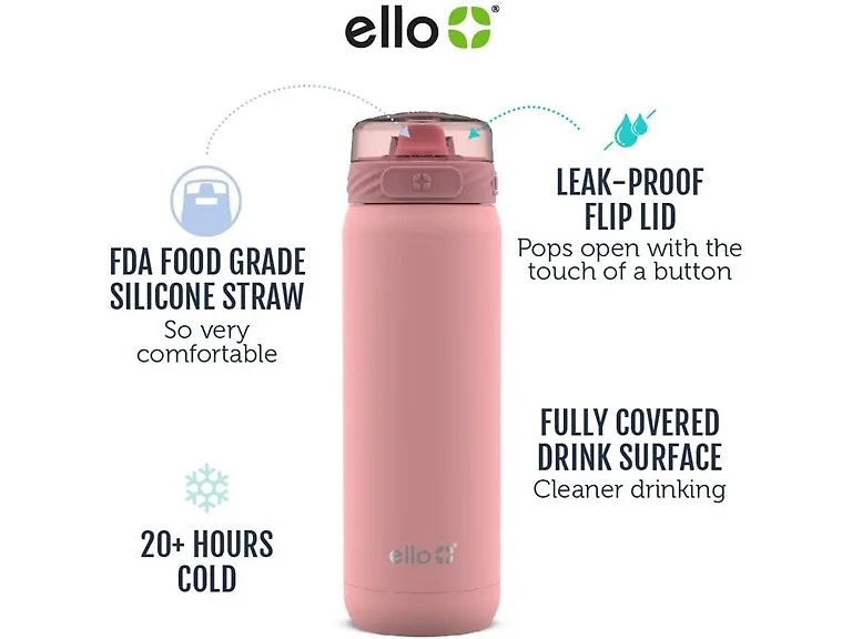 Ello Cooper 22oz Stainless Steel Water Bottle
