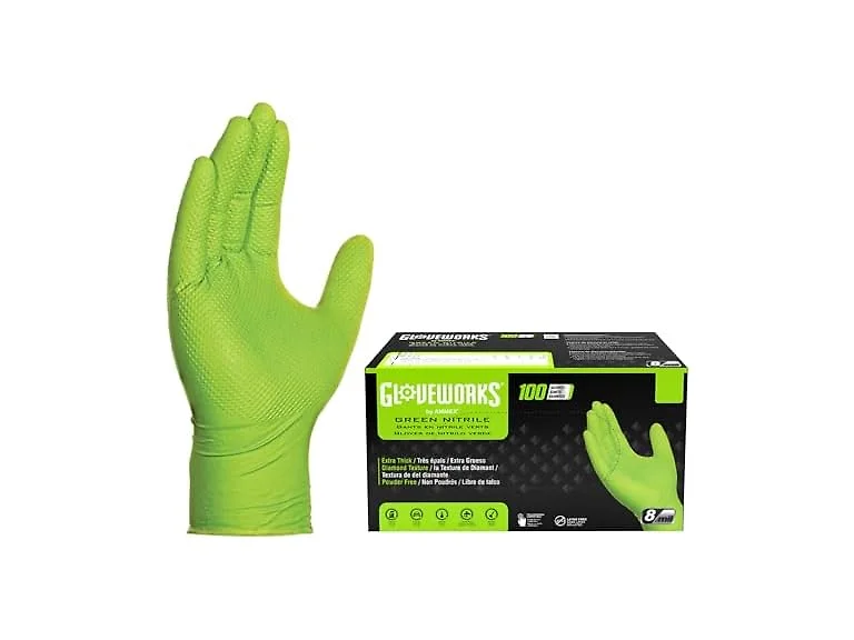 GLOVEWORKS HD Nitrile Industrial Gloves 8 Mil