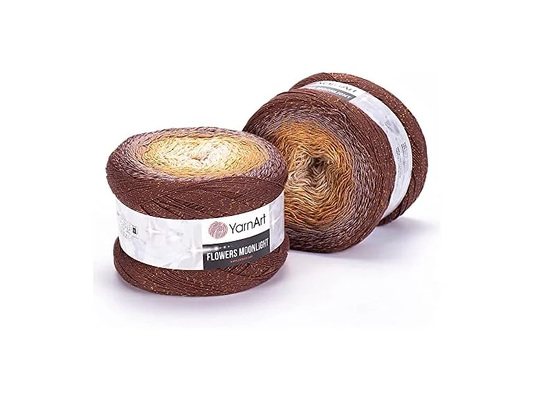 1 Ball YarnArt Flowers Moonlight Silvery Cake