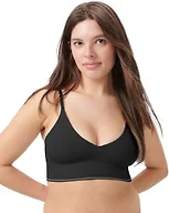 florence by mills Women's Cozy Crush Seamless Triangle Bralette, Black, Small