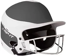 RIP-IT | Vision Pro Softball Batting Helmet with Face Mask | Matte | Two-Tone Charcoal S/M | Lightweight Women’s Sport Equipment
