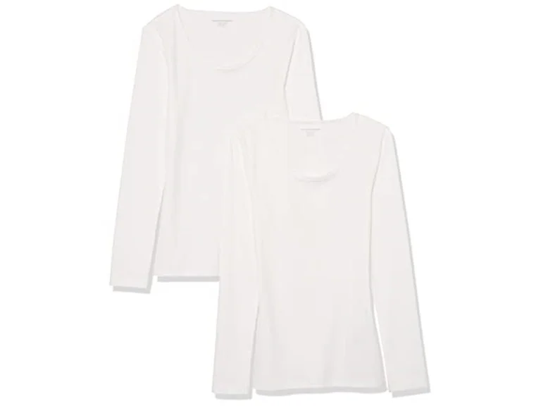 Amazon Essentials Women (M) Sleeve Neck White