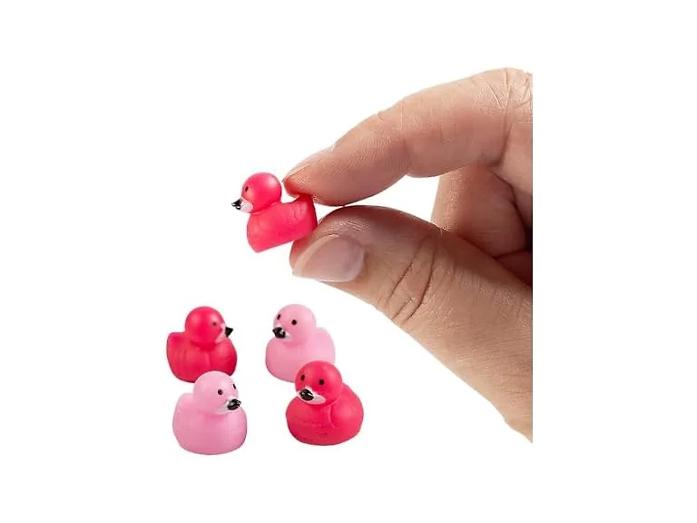 Micro Tropical Flamingo Rubber Ducks - 24 Pieces