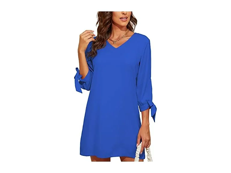 Belongsci Women Summer Dress Dress Q2: Light Blue