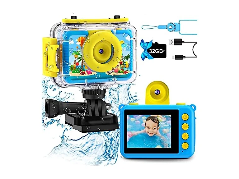 GKTZ Kids Waterproof Underwater Camera