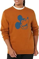 Amazon Essentials Disney | Marvel | Star Wars Men's Crewneck Pullover Sweaters, Happy Mickey, Small