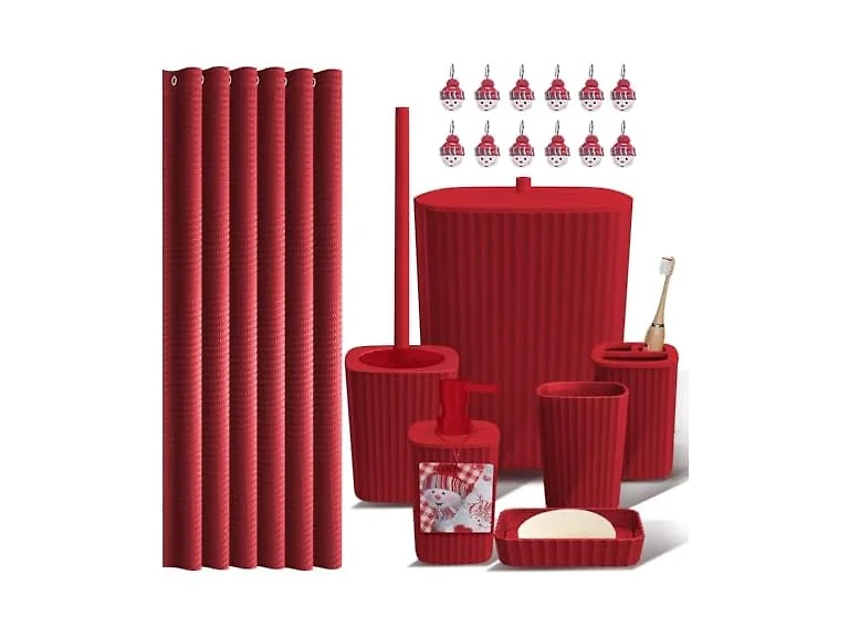 Clara Clark Christmas Bathroom Accessory Set 