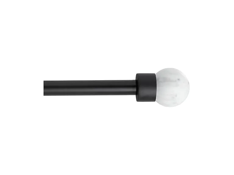 TOWN & COUNTRY LUXE Marbled Sphere Single Indoor Curtain Rod