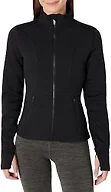 Amazon Essentials Women's Active Sweat Slim-Fit Zip Through Jacket, Black, XX-Large