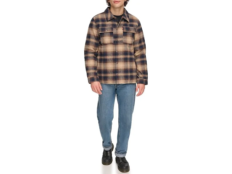 Levi's Men's Hooded Shirt Jacket (Large)