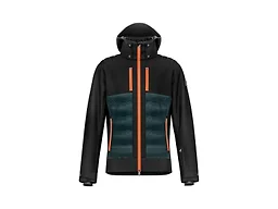 HEAD Men’s Immensity Insulated Ski Jacket – Waterproof, PrimaLoft® ThermoPlume®, Detachable Hood & Snow Gaiter - Black, Medium